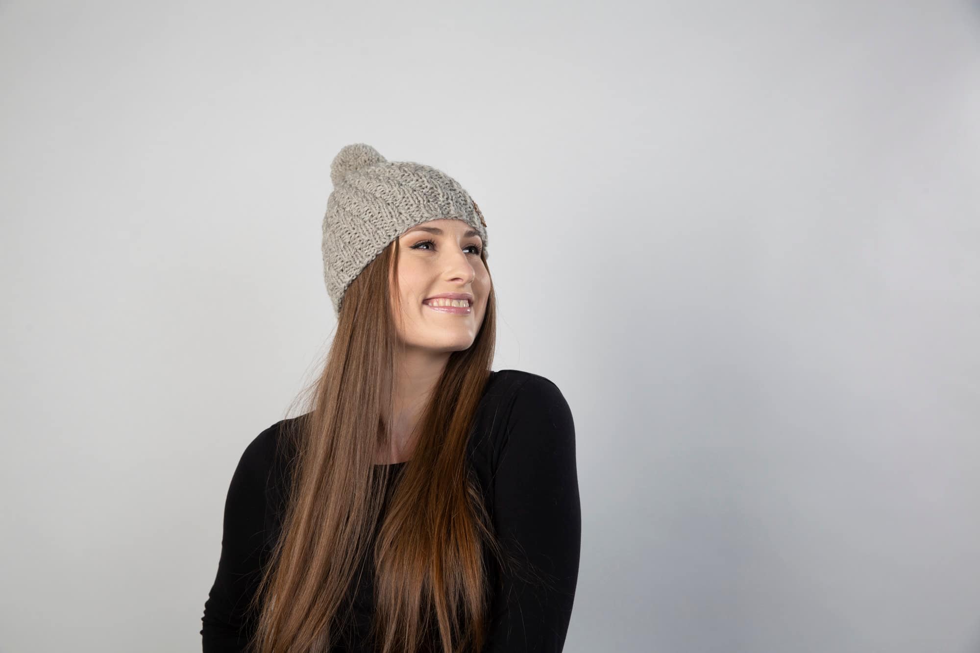Nora-beanie, natural light grey 